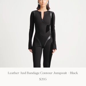 Manierdevoir Leather and Bondage jumpsuit